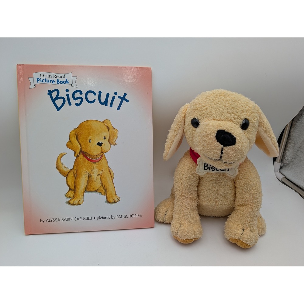 Biscuit Puppy Plush and I Can Read Picture Book Lot Yellow Dog Stuffed Animal